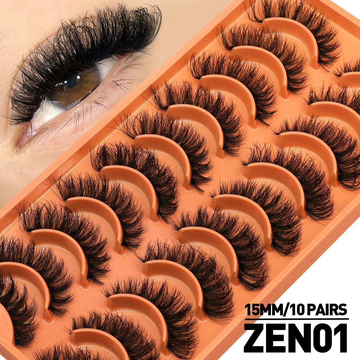 Pestañas de volumen extremo (10 pares)