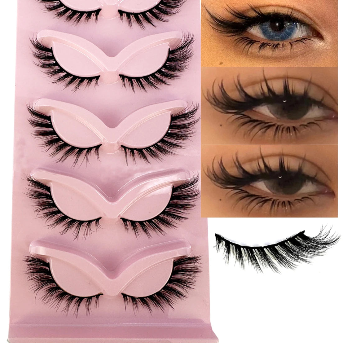 Pestañas postizas Ojos de gato (5 pares)